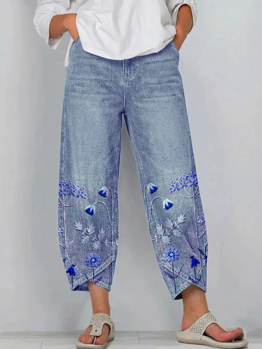 Aven | Casual Chic Embroidered Pants