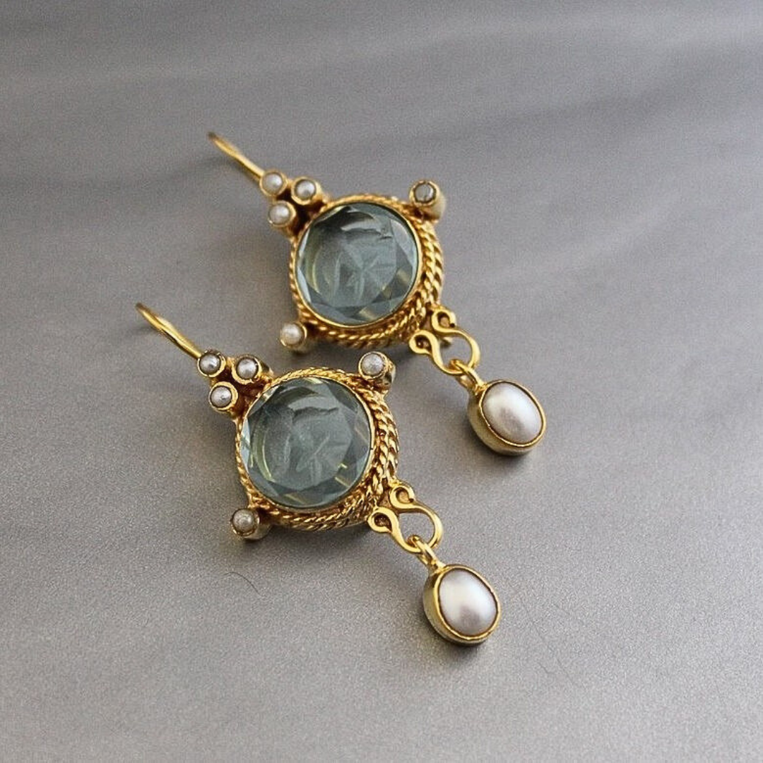Merena – Boucles d’oreilles vintage en perles