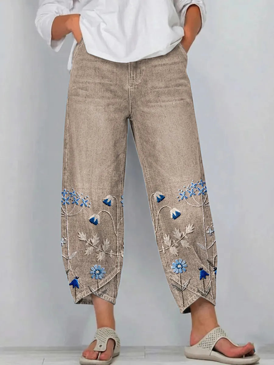 Aven | Casual Chic Embroidered Pants