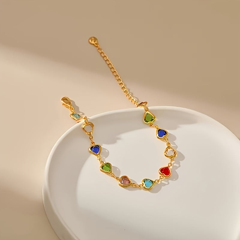 Bracciale unico a forma di cuore