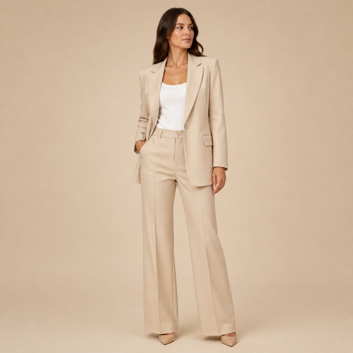 Vanessa™ | Elegant suit set with flared trousers