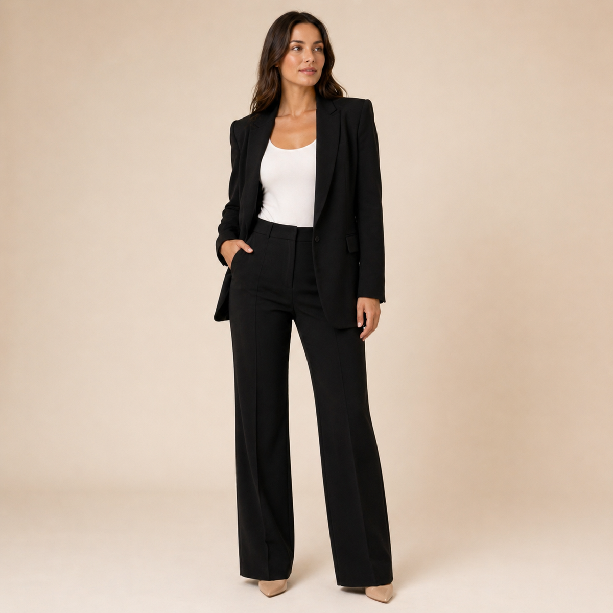 Vanessa™ | Elegant suit set with flared trousers