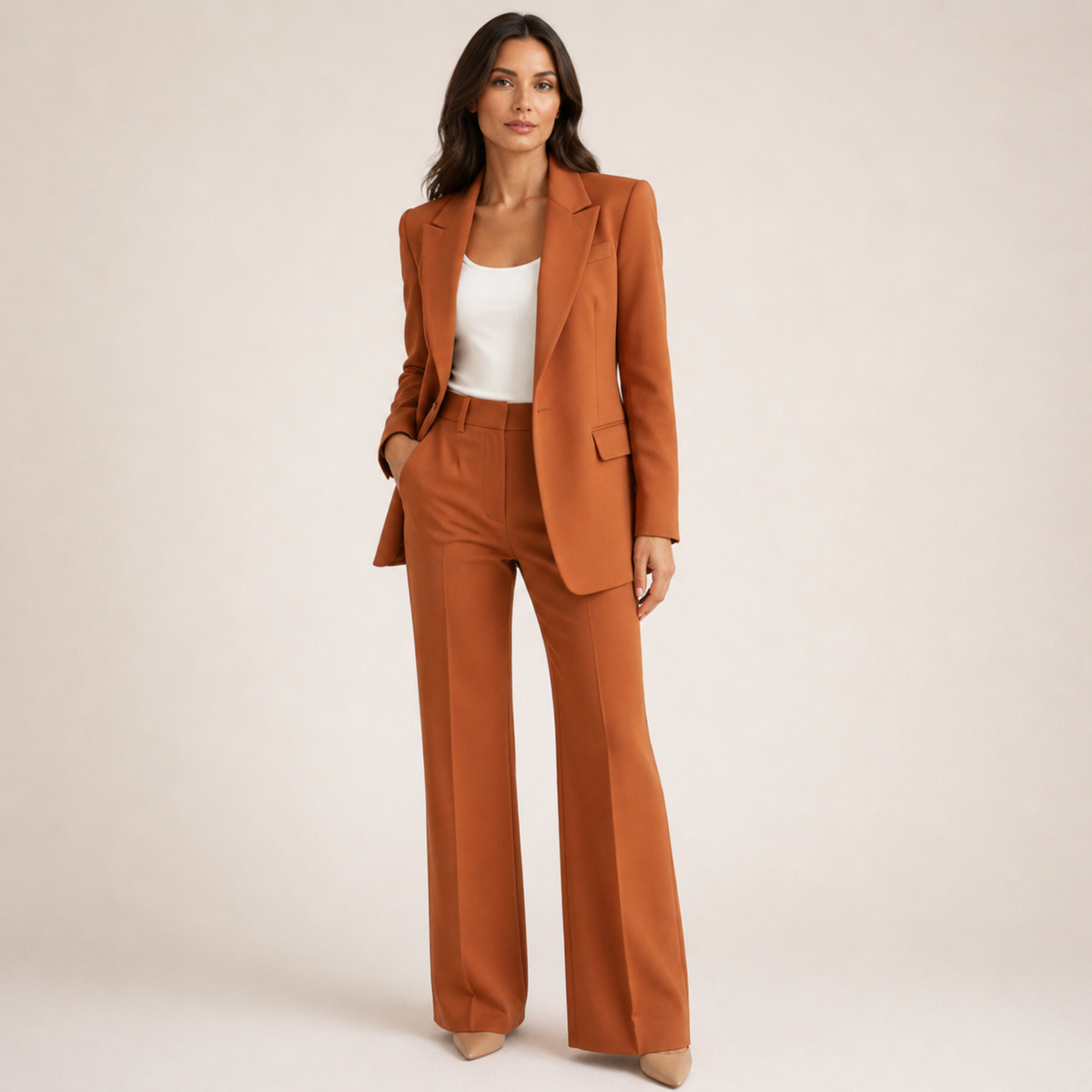 Vanessa™ | Elegant suit set with flared trousers