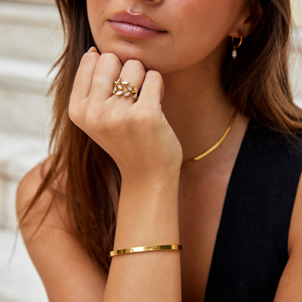 Sérénité - Bague feuille d&