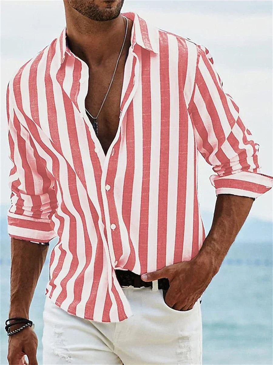 Leonard | Lightweight Summer Striped Shirt