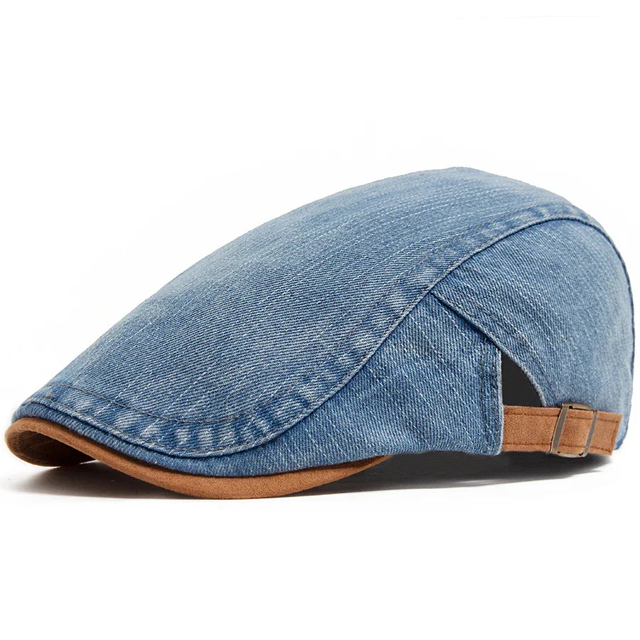 Thijs™ | Premium Denim Flat Cap – Timeless Style & Everyday Comfort.