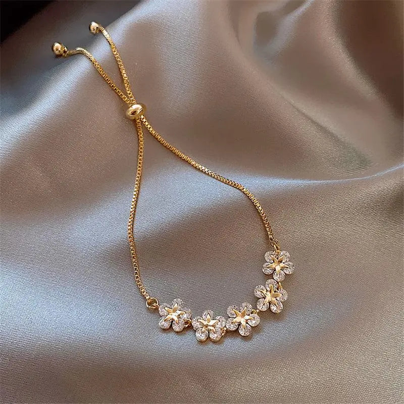 Bracelet Crystal Daisy en or