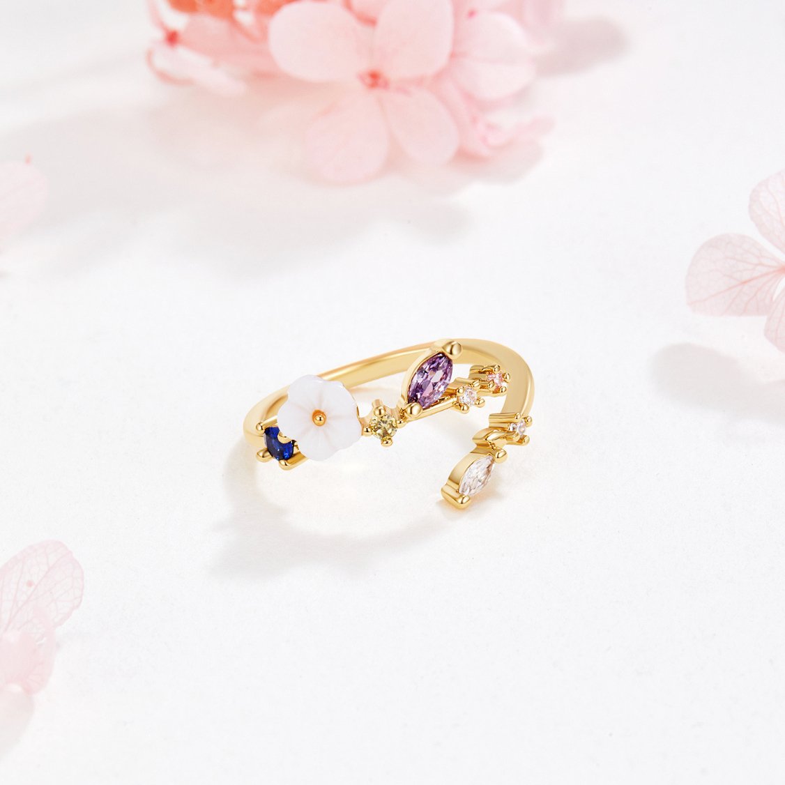 Joy – Bagues Fleur en or
