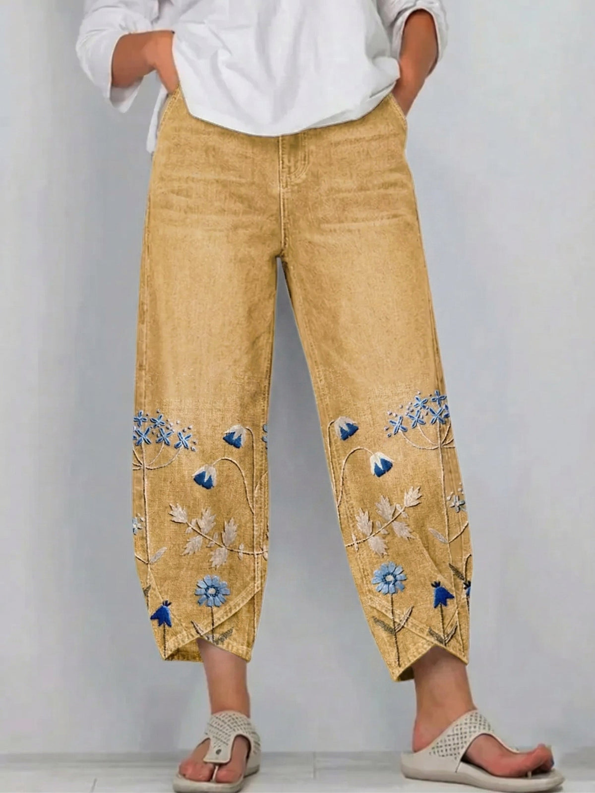 Aven | Casual Chic Embroidered Pants