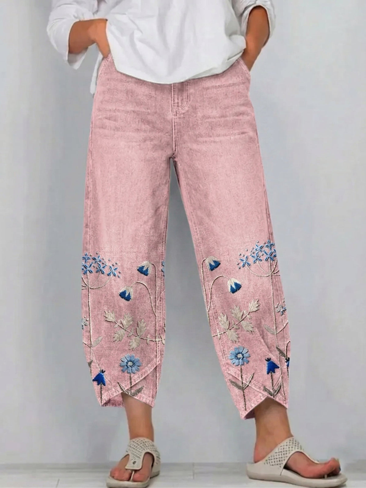 Aven | Casual Chic Embroidered Pants