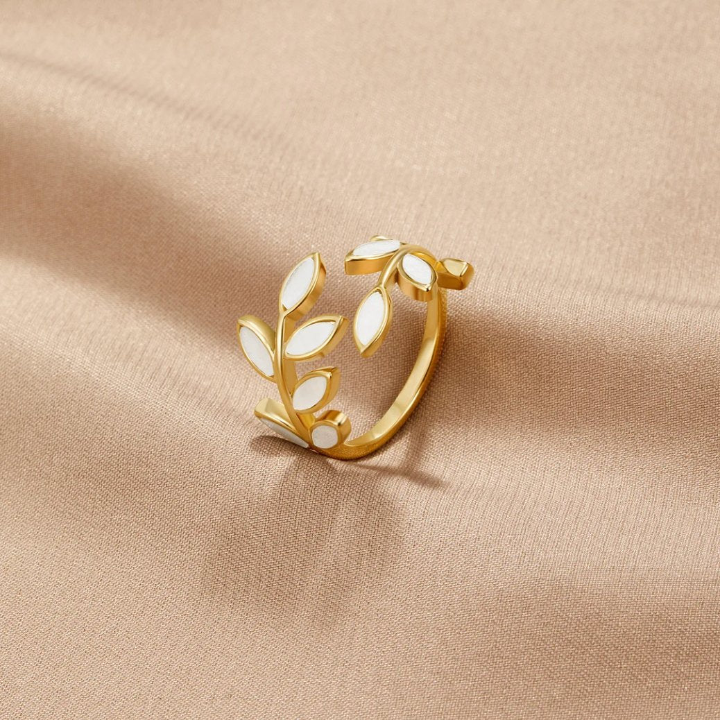Sérénité - Bague feuille d&