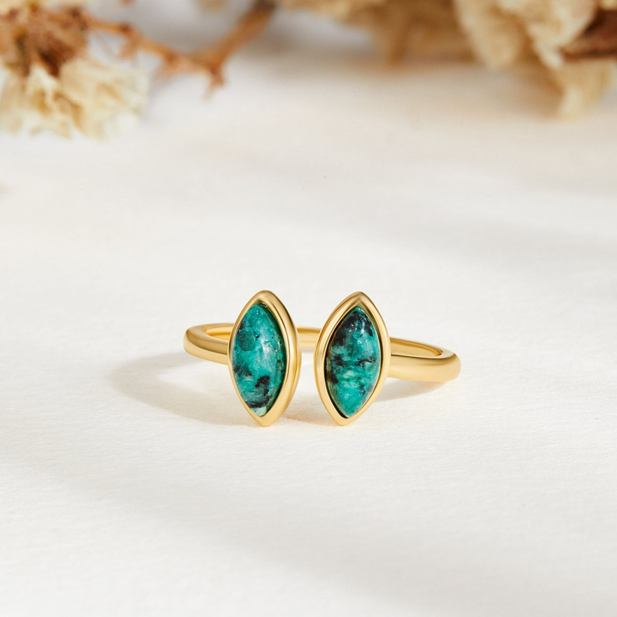 Luxe – Bague enroulée verte
