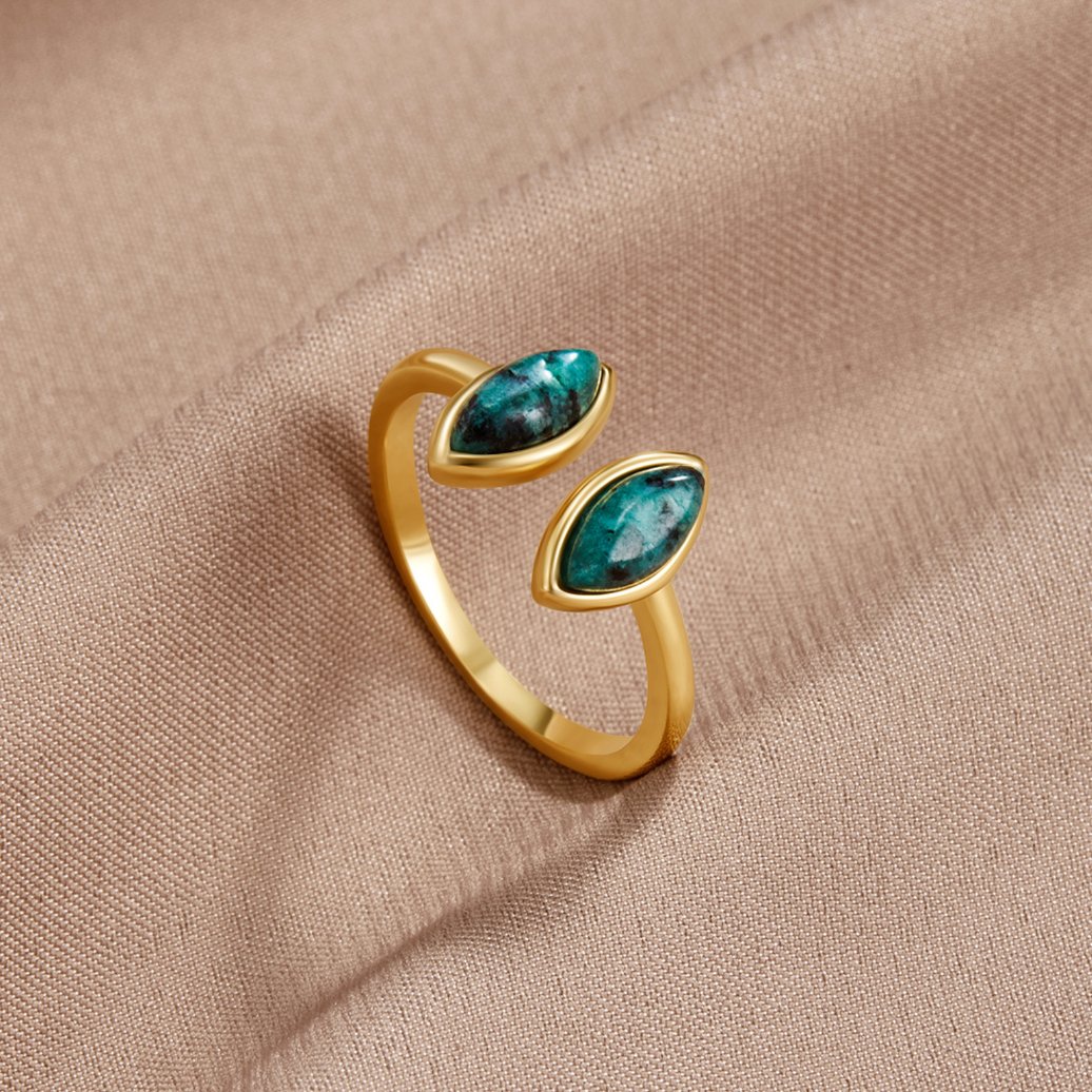 Luxe – Bague enroulée verte