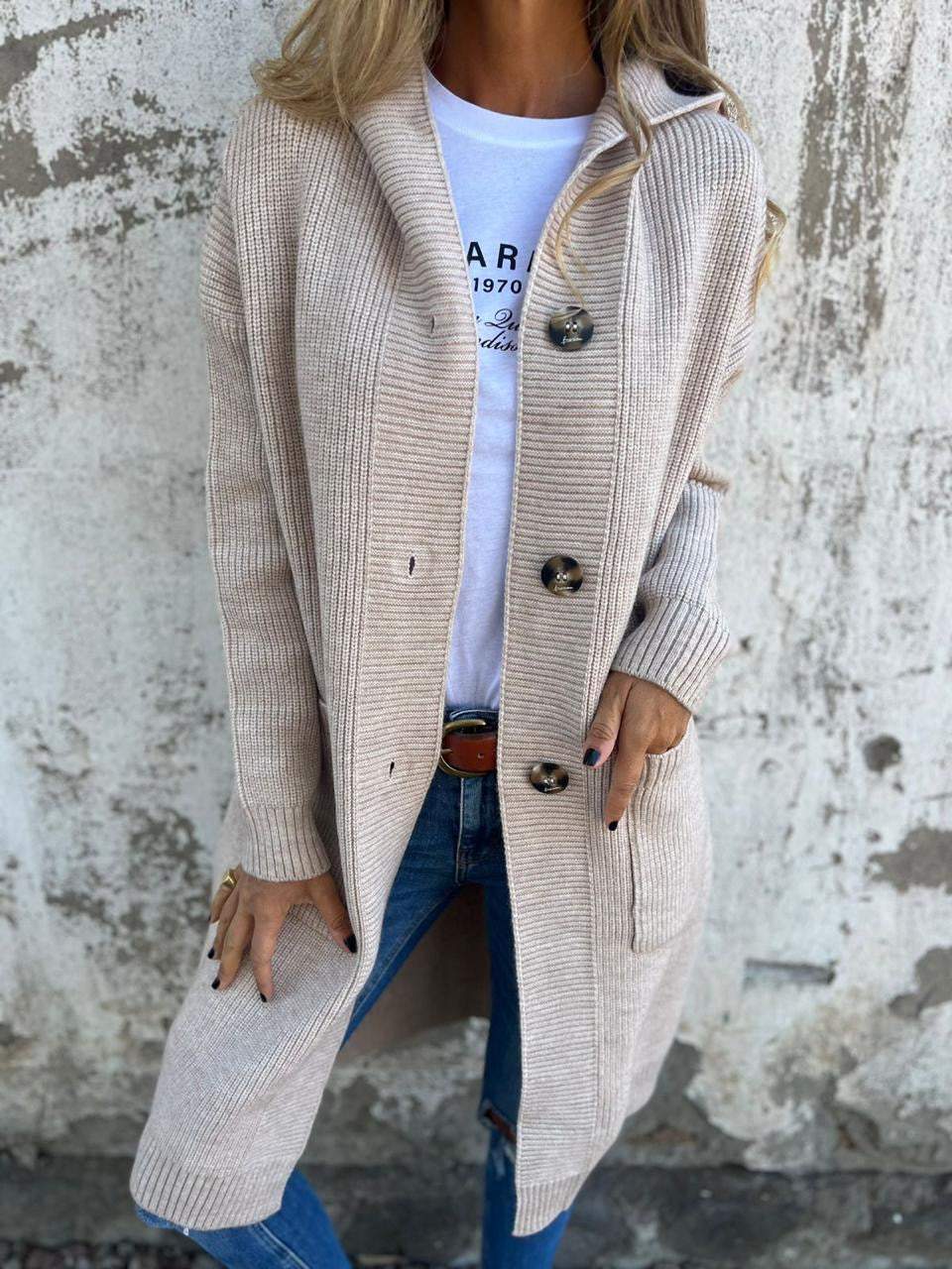 MEGAN™ - Chic Long Knit Cardigan