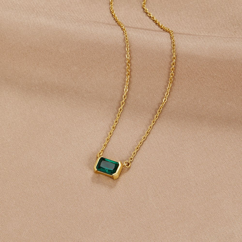 Collier Moni Émeraude verte