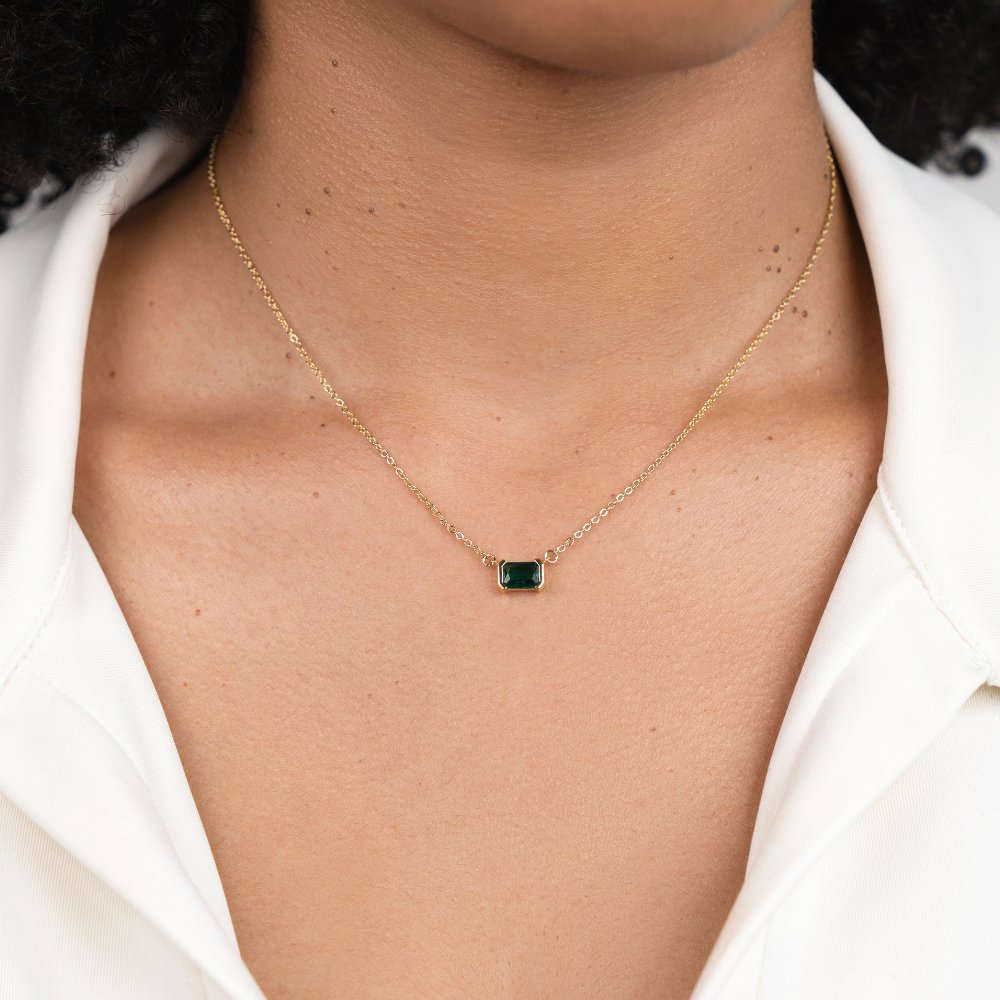 Collier Moni Émeraude verte