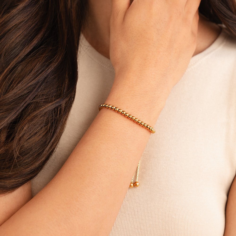 Bracelet en or avec perles Nila