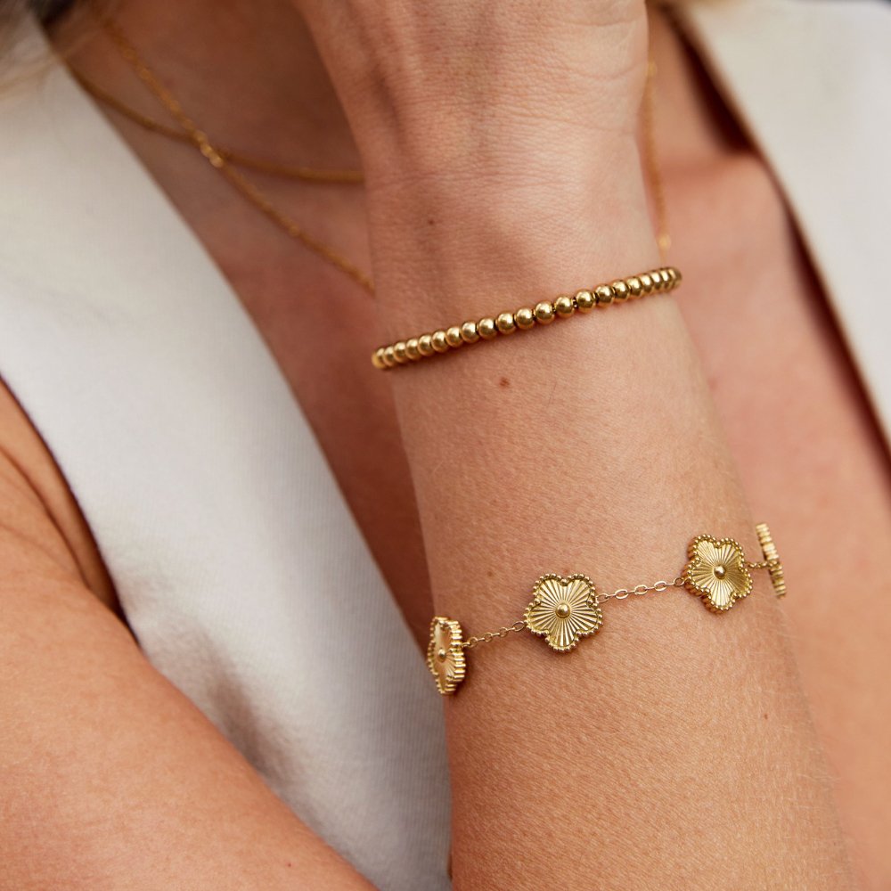Bracelet en or avec perles Nila