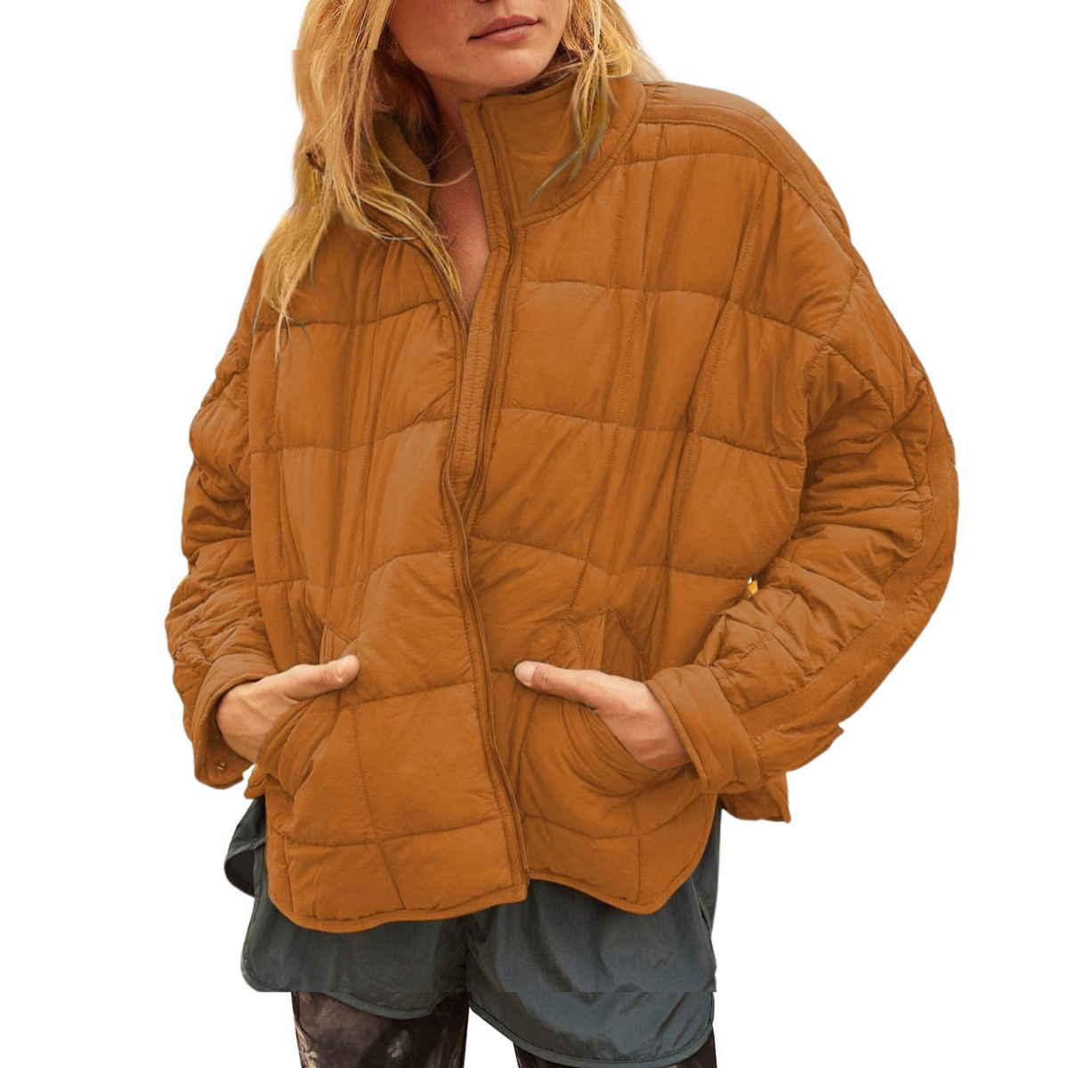 APRIL™ – Lightweight Compact Zip Puffer Jacket
