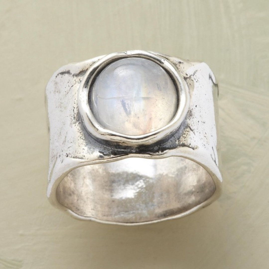 Bague Boho en pierre de lune
