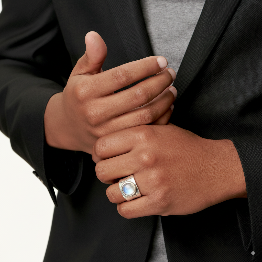 Bague Boho en pierre de lune