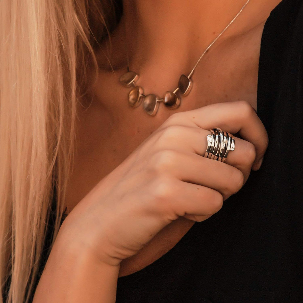 Bague en argent vintage élégante