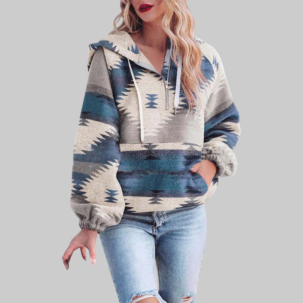 SAKU™ - Comfy Oversized Zip Up Long Sleeve Hoodie Sweatshirt