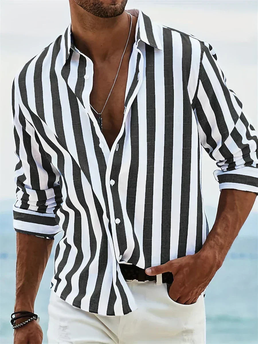 Leonard | Lightweight Summer Striped Shirt