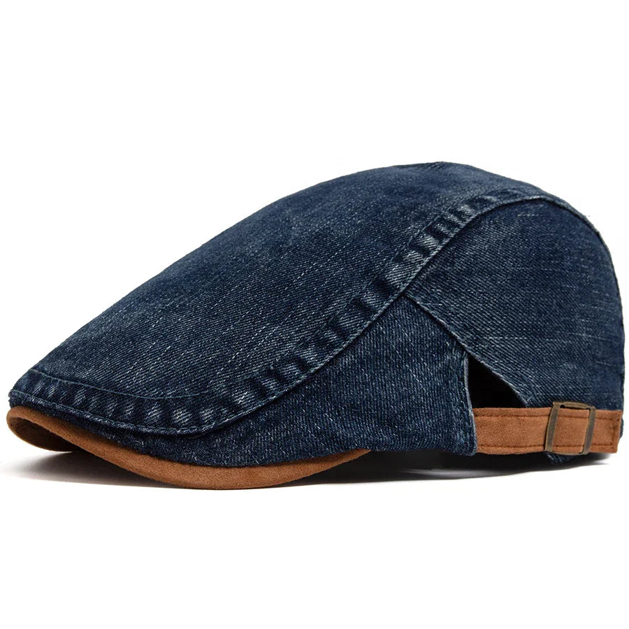 Thijs™ | Premium Denim Flat Cap – Timeless Style & Everyday Comfort.