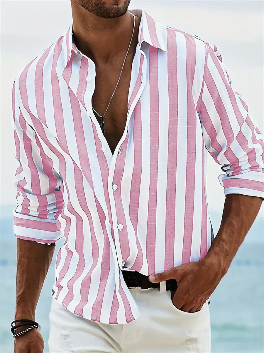 Leonard | Lightweight Summer Striped Shirt