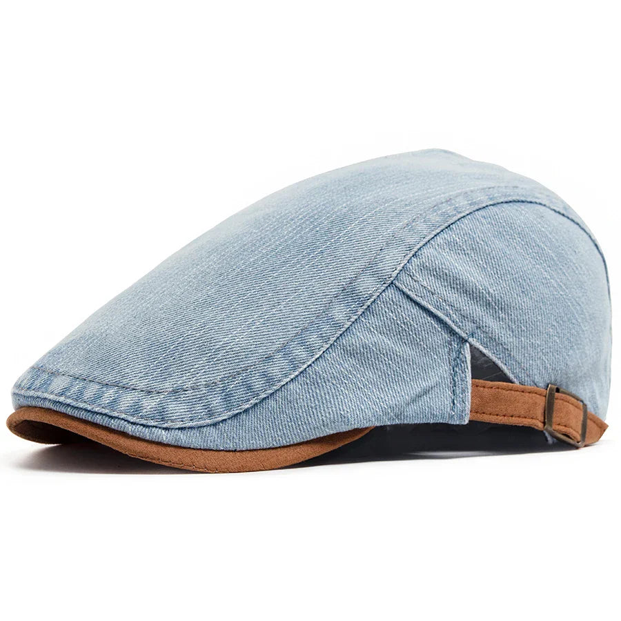 Thijs™ | Premium Denim Flat Cap – Timeless Style & Everyday Comfort.