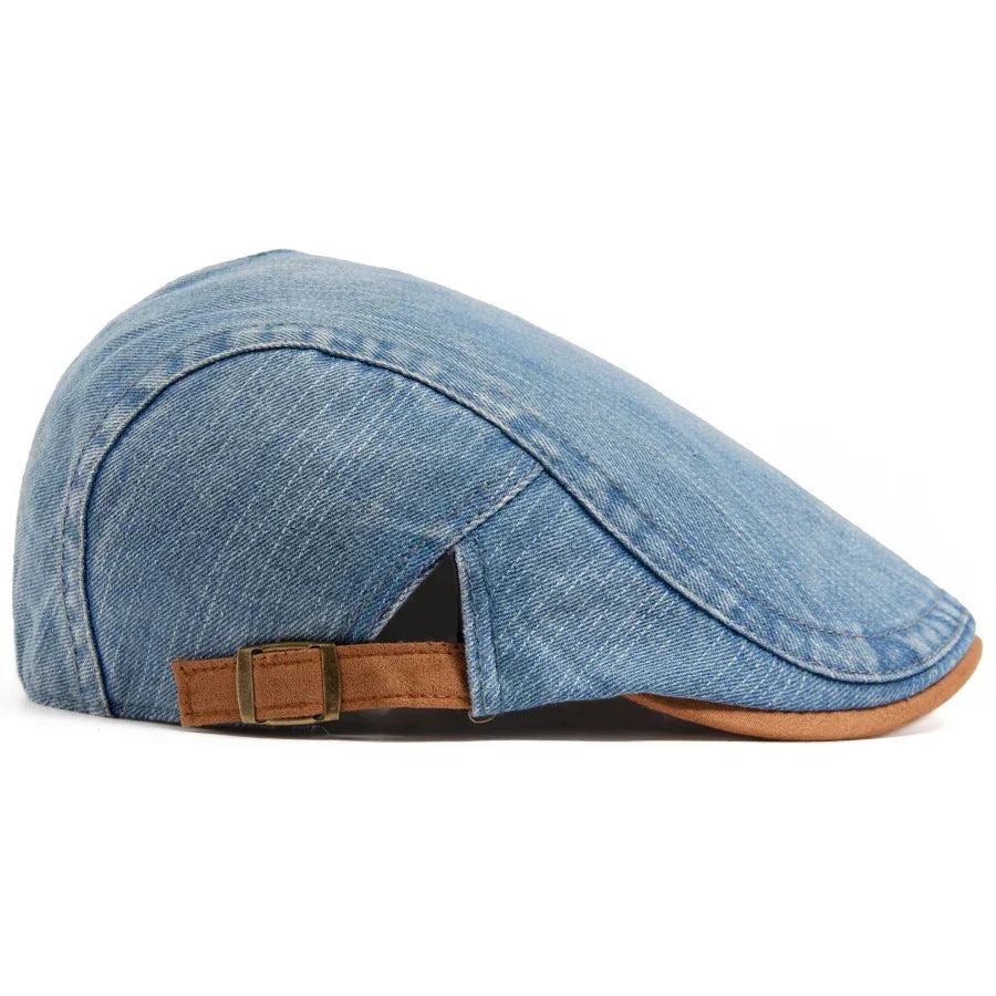 Thijs™ | Premium Denim Flat Cap – Timeless Style & Everyday Comfort.