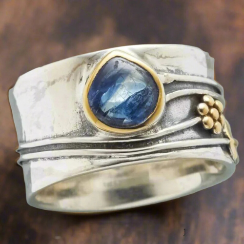 Bree - Bague de méditation bohème en pierres précieuses