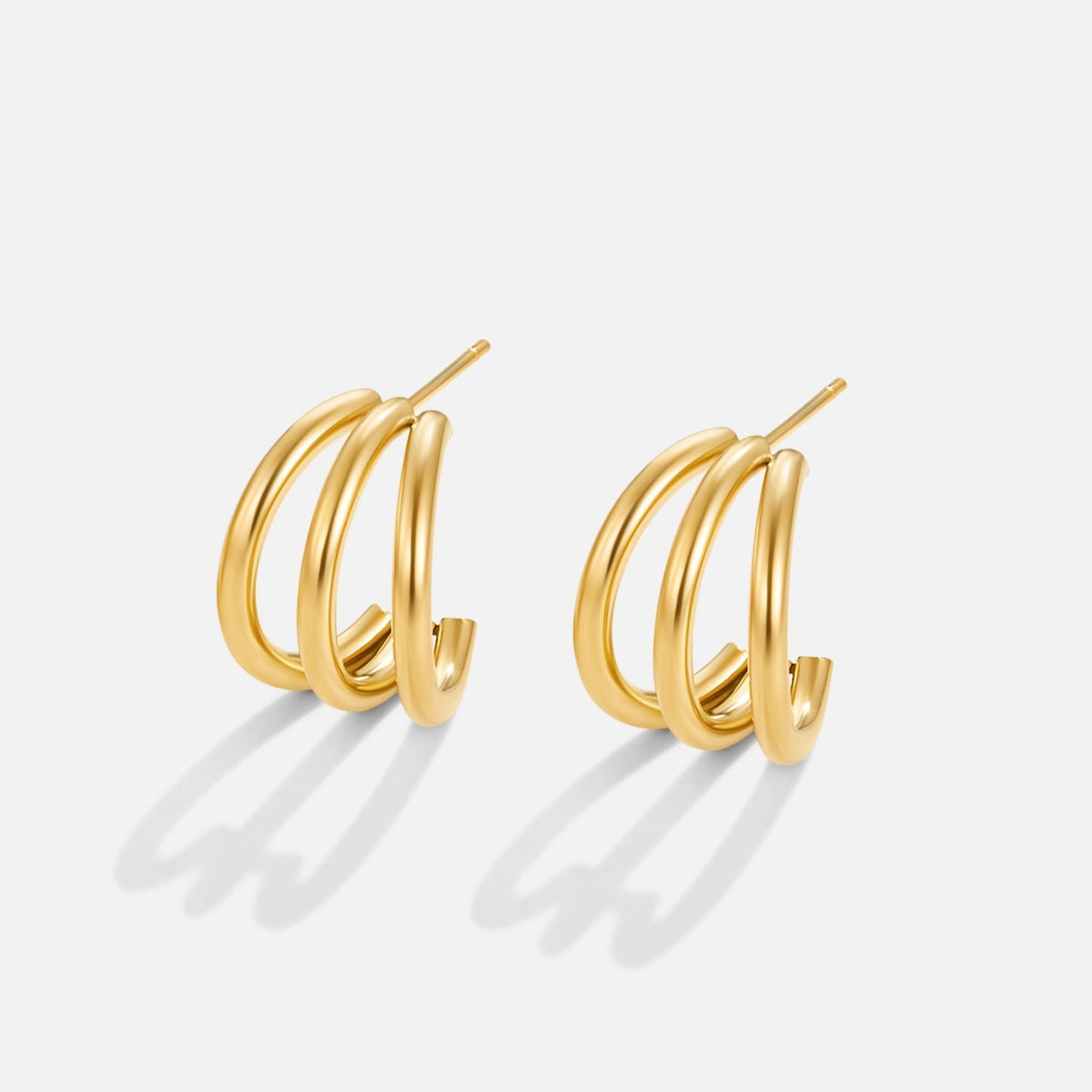Boucles d’oreilles Ana Triple en or