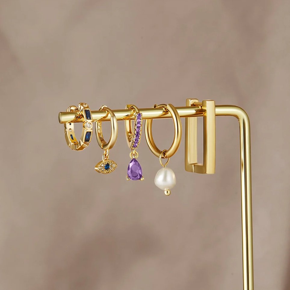 Boucles d’oreilles Sie en forme de goutte