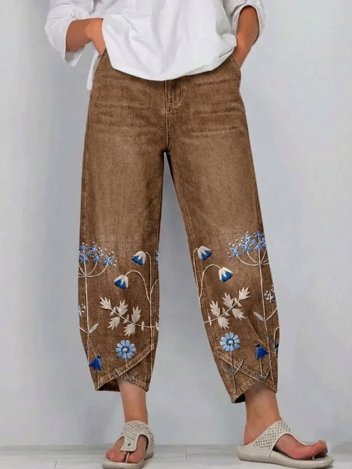 Aven | Casual Chic Embroidered Pants