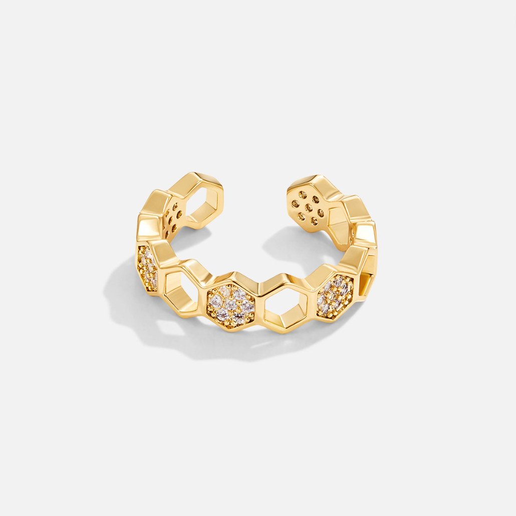 Bague significative / Abeille - Bague en or et cristal
