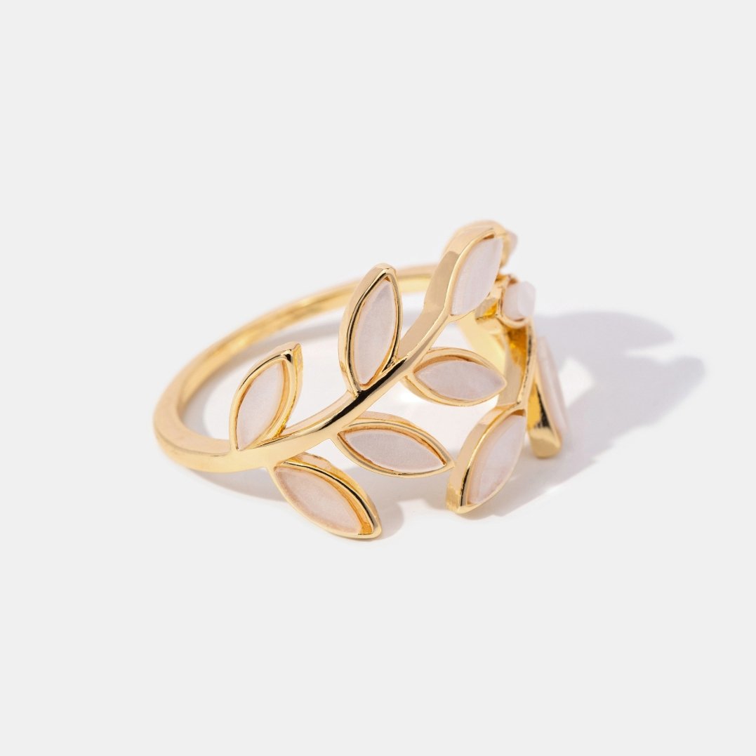 Sérénité - Bague feuille d&