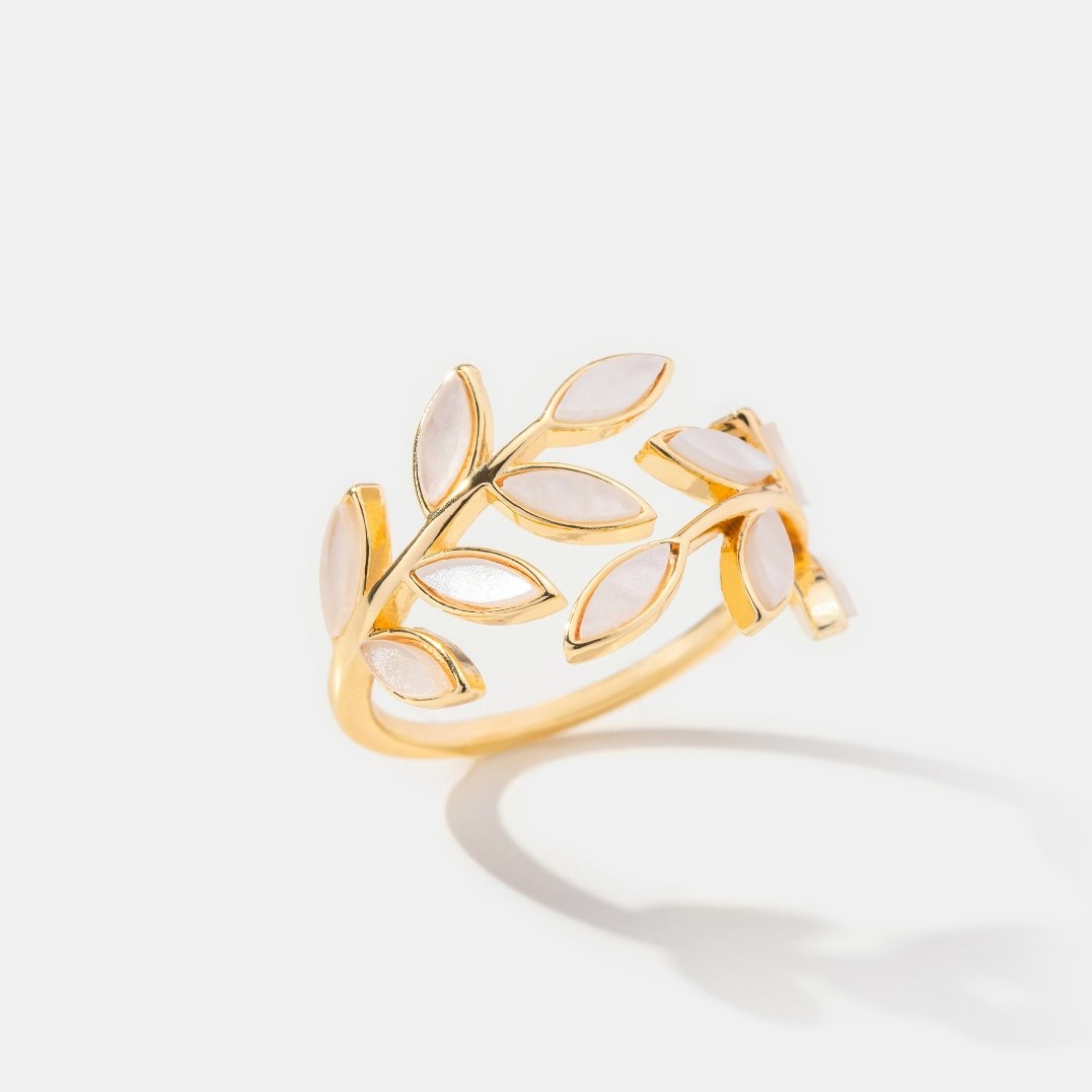 Sérénité - Bague feuille d&