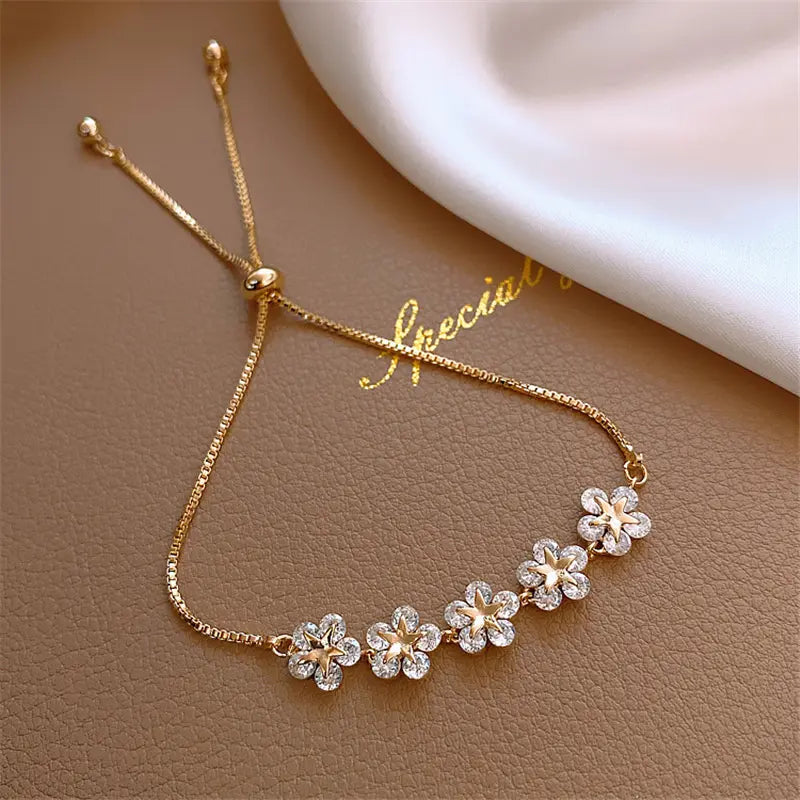 Bracelet Crystal Daisy en or