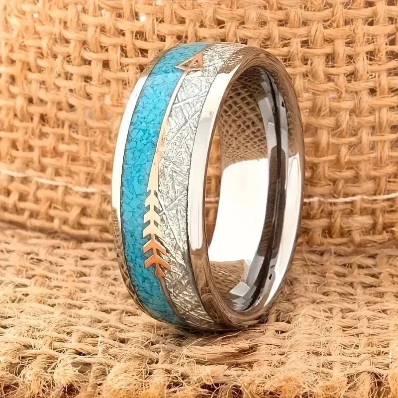Vintage enameled silver ring