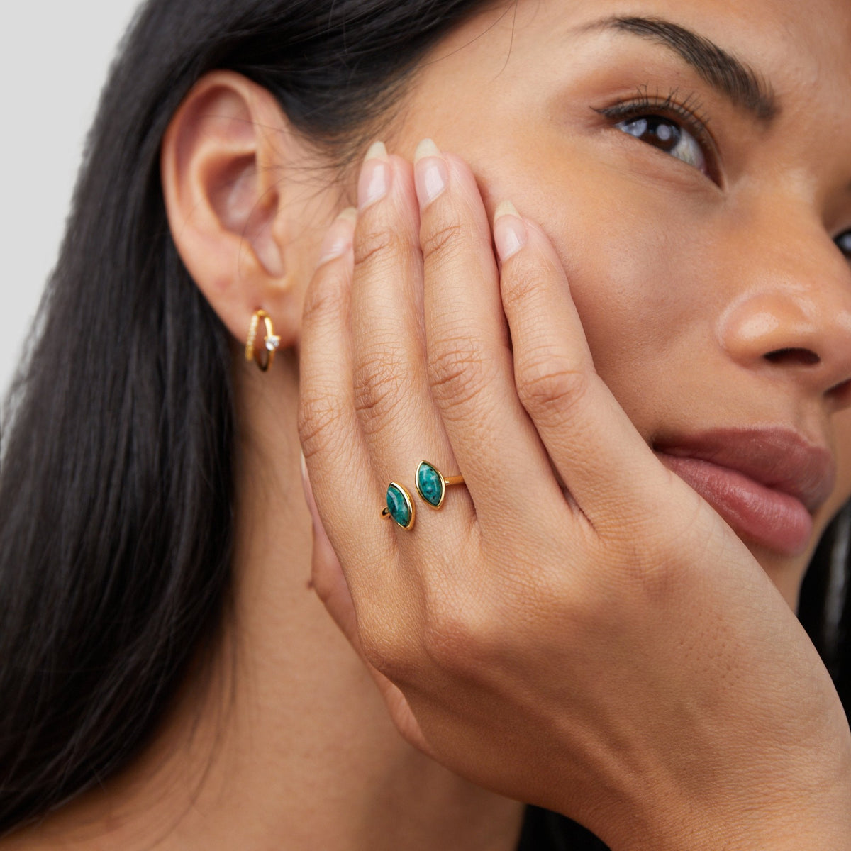 Luxe – Bague enroulée verte
