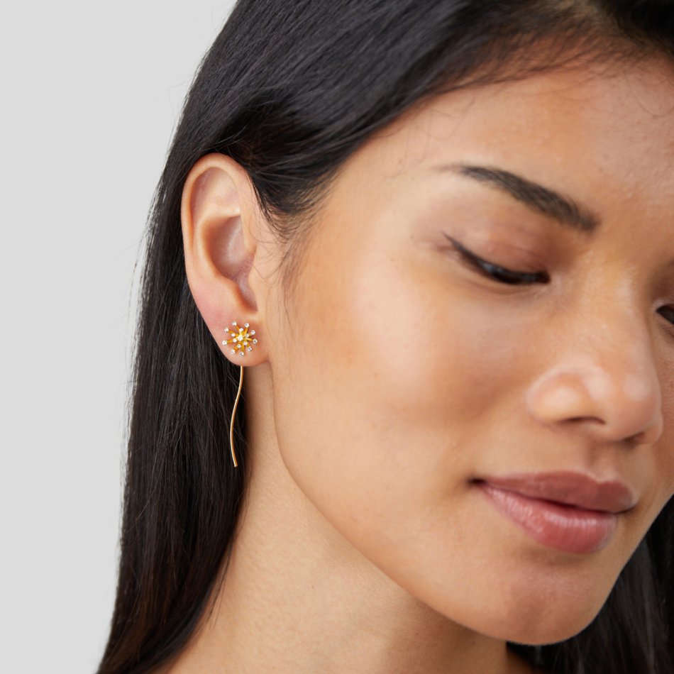 Boucles d’oreilles Wish Pissenlit en or