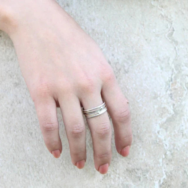 Shine - Bague vintage en argent plaqué or